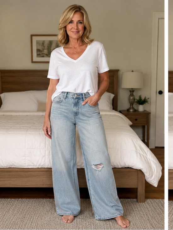 Old Navy Denim - Old Navy Light Blue Wide Leg Denim